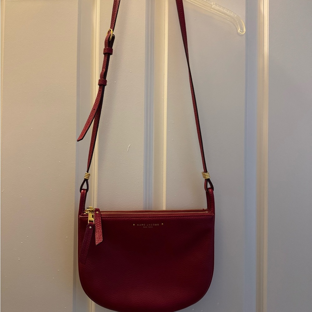 Marc Jacobs Red Crossbody Bag with Gold Hardware